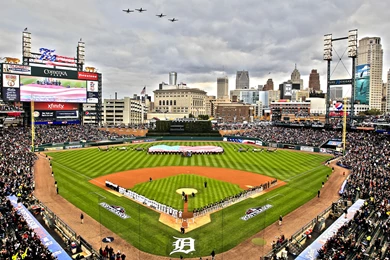 Detroit Tigers Ballpark Comerica Park,Downtown Detroit, Michigan ...