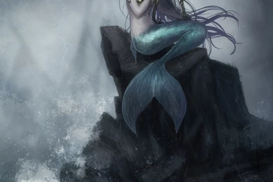 Long Hair Girl Fantasy Beautiful Dress Mermaid Wallpapers ...