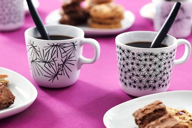 GIRLY MORNING COFFEE WALLPAPER   (