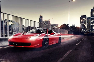 Red Ferrari 458 Italia Street Photo