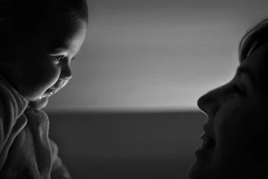 Mother And Baby Wolf