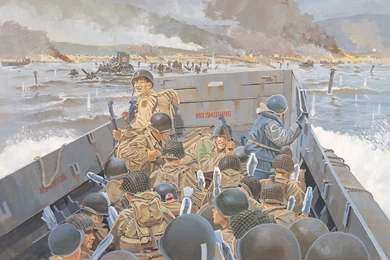 Download Wallpapers Art, Soldiers, D day, Omaha, Beach, Landing ...