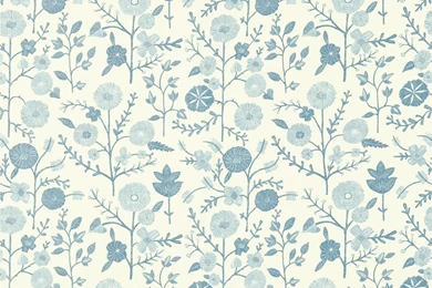 Batik Garden By Sanderson   Mineral Blue : Wallpapers Direct