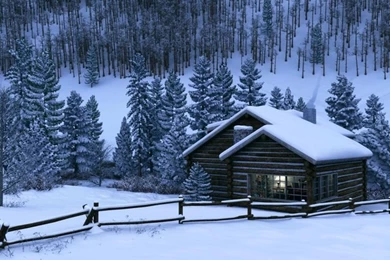 Decoations Log Cabin Christmas