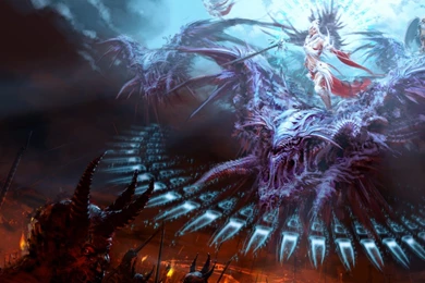 Wallpapers Devil And Angel Battle Fantasy Free 1366x768