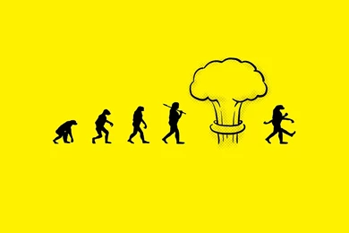 Atomic Bomb Evolution Funny Minimalistic Nuclear Explosions Yellow ...