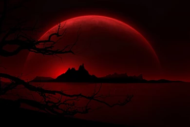 Wallpapers Anne Stokes Blood Red Moon Hd 1920x1080