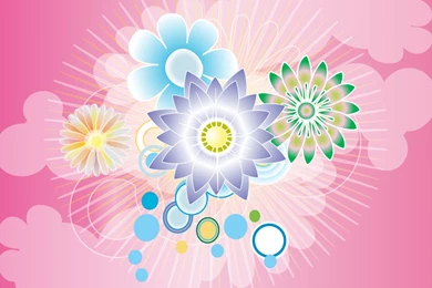 Beautiful Flowers Backgrounds Vector Art & Graphics