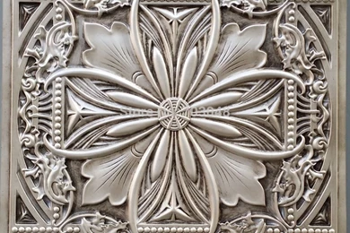 PL10 Faux Tin Plastic Ceiling Tiles Antique White Color 3D ...