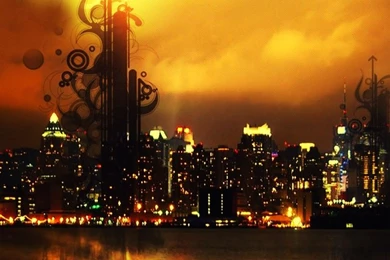 Beautiful Night View Of The City iPhone 5 Wallpapers