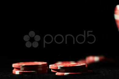 Poker Chips Falling Stock Video 21833015