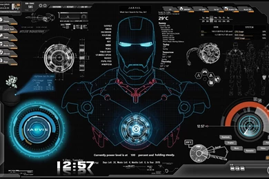 DeviantArt: More Like JARVIS + Iron Man : Red Wallpapers By Edreyes