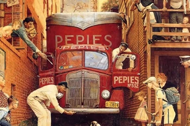 Roadblock   Norman Rockwell Paintings Wallpapers Image