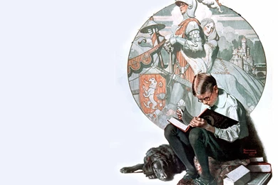 Boy Reading An Adventure Story — Norman Rockwell – Biblioklept