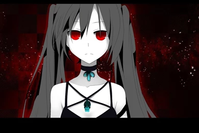 Temari Red Eyes Zatsune Miku Choker Artist Wallpapers