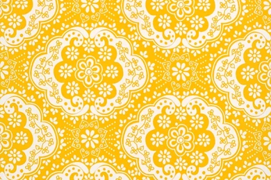 Room Seven Dentelle Yellow Designer Wallpapers