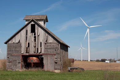 Barn Wind Turbines Wallpapers   (