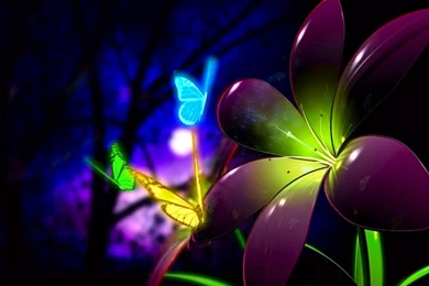 Neon Flowers   (