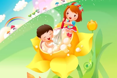 HD Childrens Flower Cartoon Wallpapers Full Size   HiReWallpapers 7479