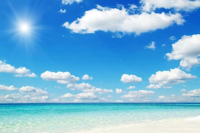 Beach With Blue Sky Wallpapers Desktop Computer