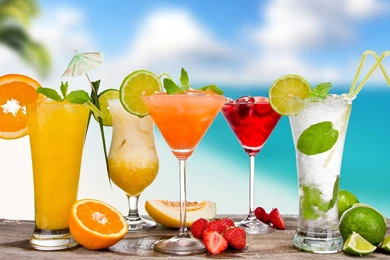 Wallpapers Cocktails Fresh Beach Hd Widescreen 1920x1200