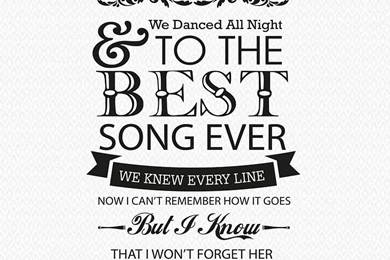 One Direction 'best Song Ever' Wall Sticker By Wall Art ...