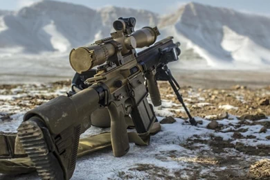 Hk417 Heckler And Koch Deserts Guns Sniper Rifles Wallpapers