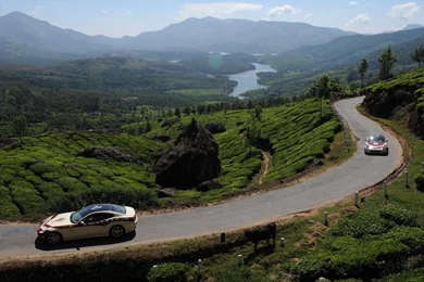 Ferrari India Tour Landscape Wide HD Wallpapers Wallpapers   (