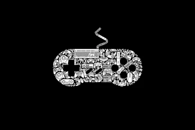 Controller SNES Nintendo BW Black HD Wallpaper,video Games HD ...