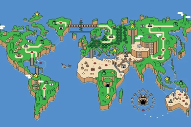 World Map Mario Style : Desktop And Mobile Wallpapers : Wallippo