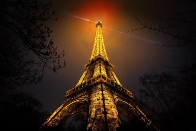Eiffel Tower, Night, Paris, Vignette, Tower, Light   HD Wallpapers