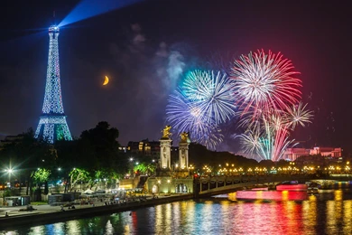 Fireworks At Eiffel Tower Wallpapers