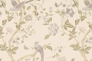 Summer Palace Taupe/Ivory Floral Wallpapers At Laura Ashley