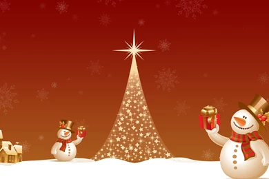 Snowmen With Presents Wallpapers