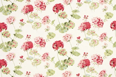 Geranium Cranberry Red Floral Wallpapers At Laura Ashley