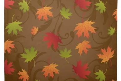 Autumn, Fall Color Leaves On Brown Backgrounds Napkin