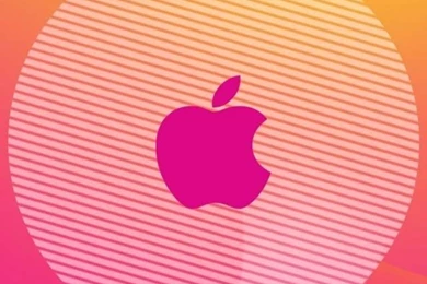 Apple Logo Bubble Pink Round Apple IPod iPhone ICloud WallPaper