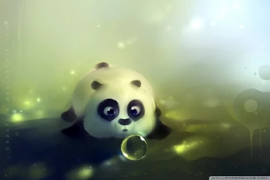 Panda Loves Bubbles HD Desktop Wallpapers : Widescreen : High ...