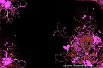 EMO SKULL WALLPAPERS