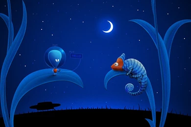 Alien And Chameleon Wallpapers