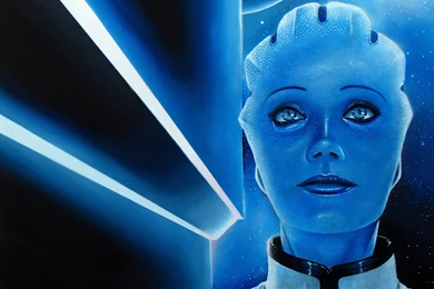 Mass Effect Liara Alien Face Glance Head Games Girls Sci fi ...