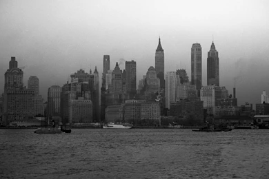 Wallpapers Vintage City Old Street Manhattan Skyline 2560x1440 ...