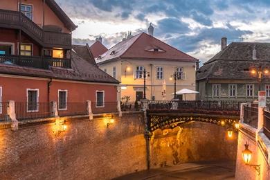 Travel: Vintage City (Sibiu) Architecture HD Wallpapers. 4K Wallpapers