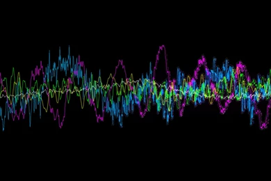 Colorful, Sound Wave, Black Backgrounds Wallpapers For 2048x1152 ...