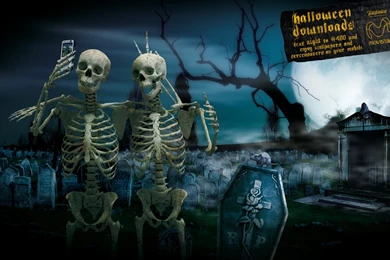 Free Halloween Wallpapers   Mmw Blog: Halloween Dancing Skeleton ...