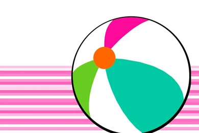 Simple Beach Ball Backgrounds   Sports   PPT Backgrounds