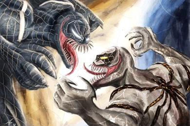 Carnage Vs Anti Venom   Wallpaper.