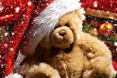 1920x1080 Xmas Teddy Bear Wallpapers