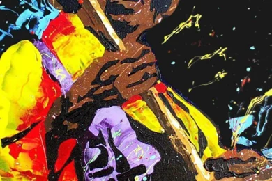 Jimi Hendrix Painting Wallpapers For iPhone 5