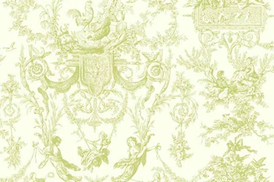 White Green At4242 Old World Toile Wallpapers By York